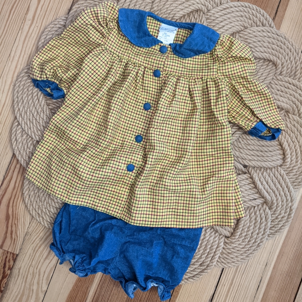 Vintage peter pan collar toddler outfit